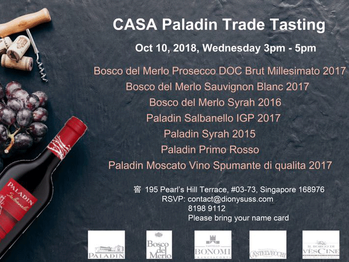 Paladin Trade Tasting in Singapore