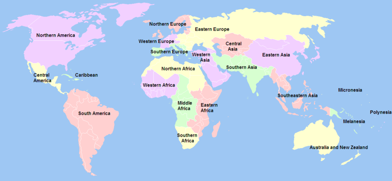 UN geoscheme sub-regions