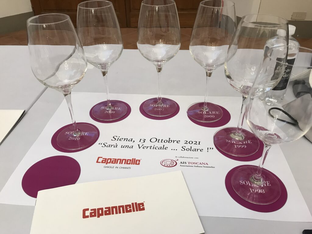 Capannelle Solare vertical tasting