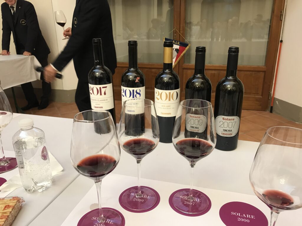 Capannelle Solare vertical tasting